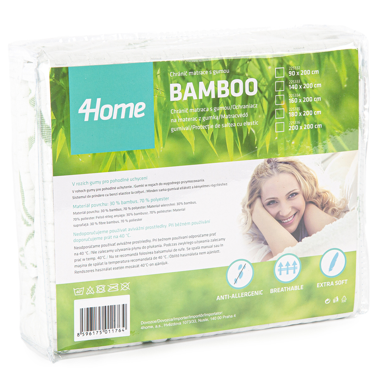 4Home Bamboo Chránič matraca s gumou, 200 x 200 cm – Obrázok 6