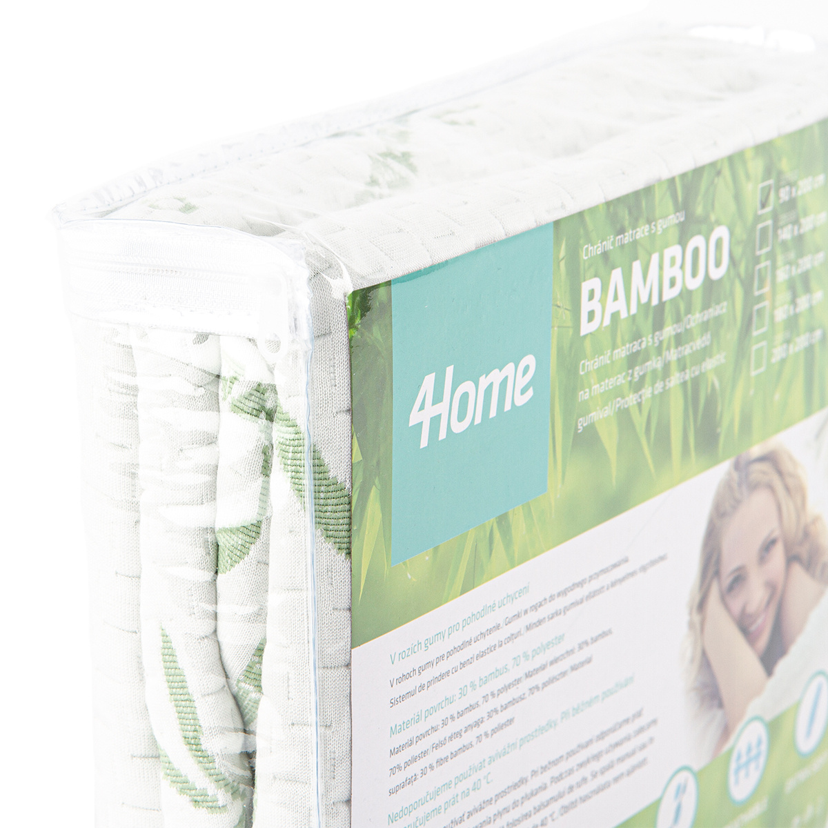 4Home Bamboo Chránič matraca s gumou, 200 x 200 cm – Obrázok 7