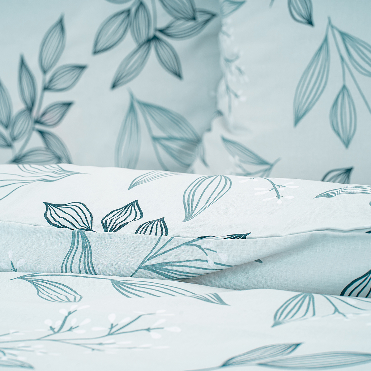 4Home Bavlnené obliečky Frosty Leaves, 140 x 200 cm, 70 x 90 cm – Obrázok 3