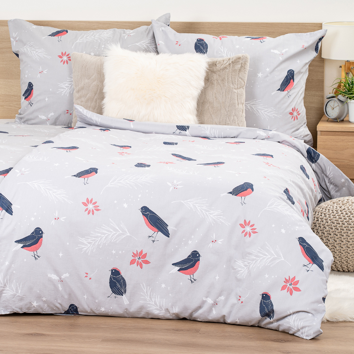 4Home Bavlnené obliečky Winter Robin, 140 x 220 cm, 70 x 90 cm – Obrázok 7