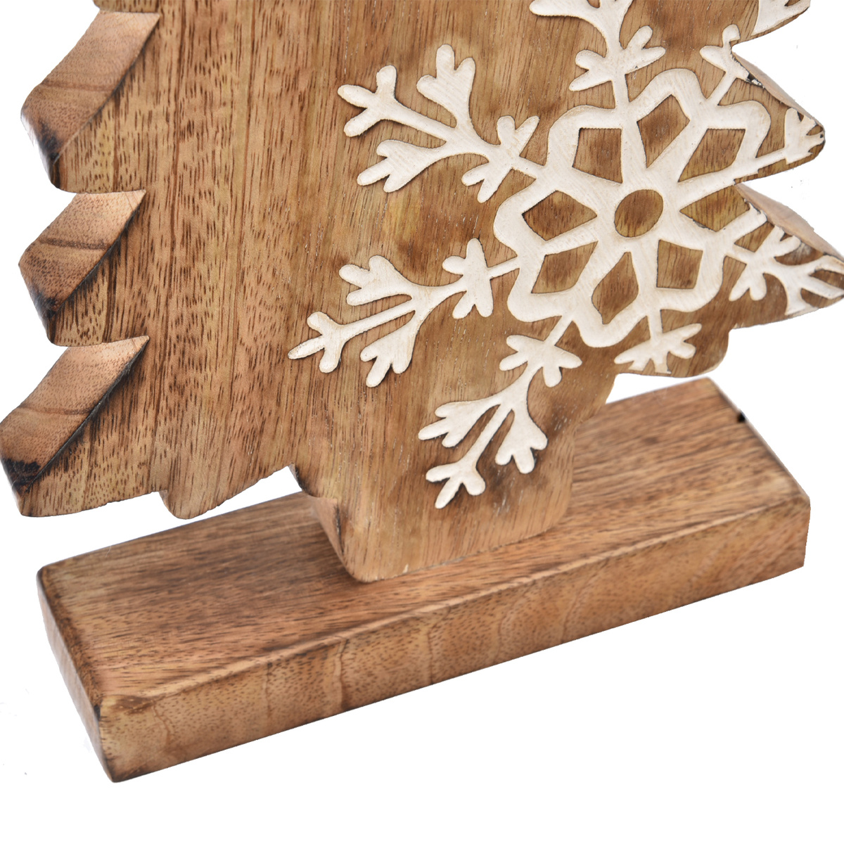 4Home Dekorácia z mangového dreva Snowflake Tree, 33 cm – Obrázok 3