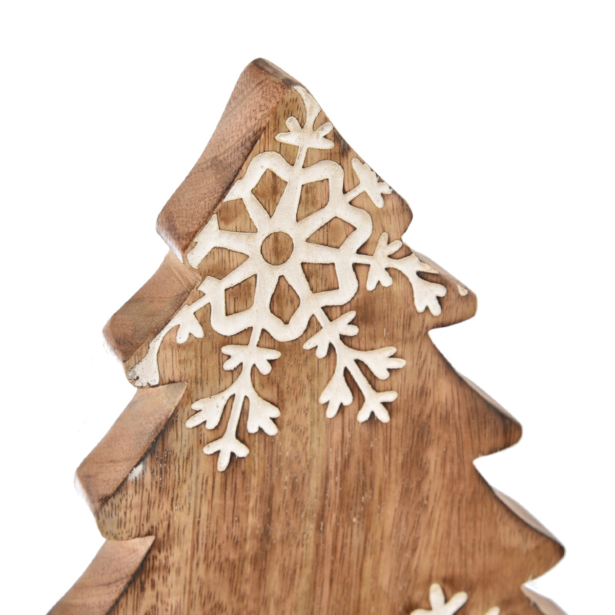 4Home Dekorácia z mangového dreva Snowflake Tree, 33 cm – Obrázok 2