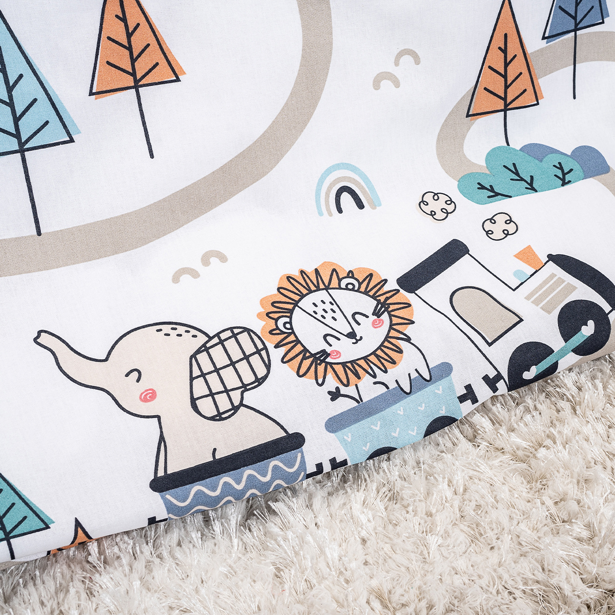 4Home Detské bavlnené obliečky do postieľky Happy train, 100 x 135 cm, 40 x 60 cm – Obrázok 4