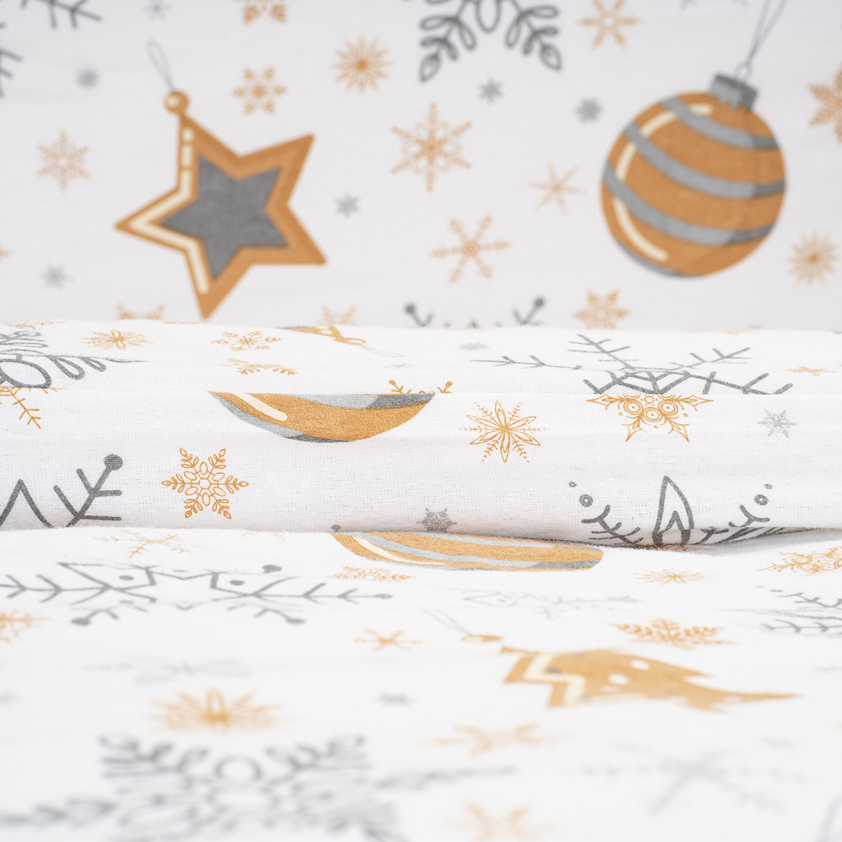 4Home Flanelové obliečky Golden Xmas Night, 140 x 220 cm, 70 x 90 cm – Obrázok 10