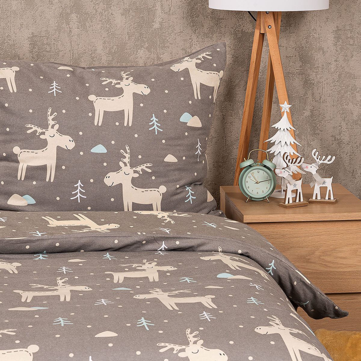 4Home Flanelové obliečky Happy reindeer, 140 x 220 cm, 70 x 90 cm – Obrázok 3