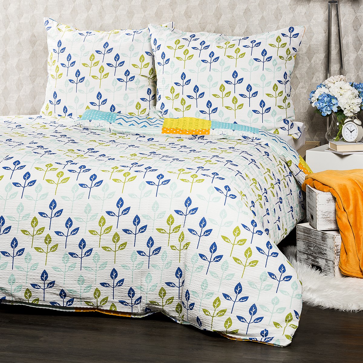4Home Krepové obliečky Patchwork blue, 140 x 200 cm, 70 x 90 cm, 140 x 200 cm, 70 x 90 cm – Obrázok 11