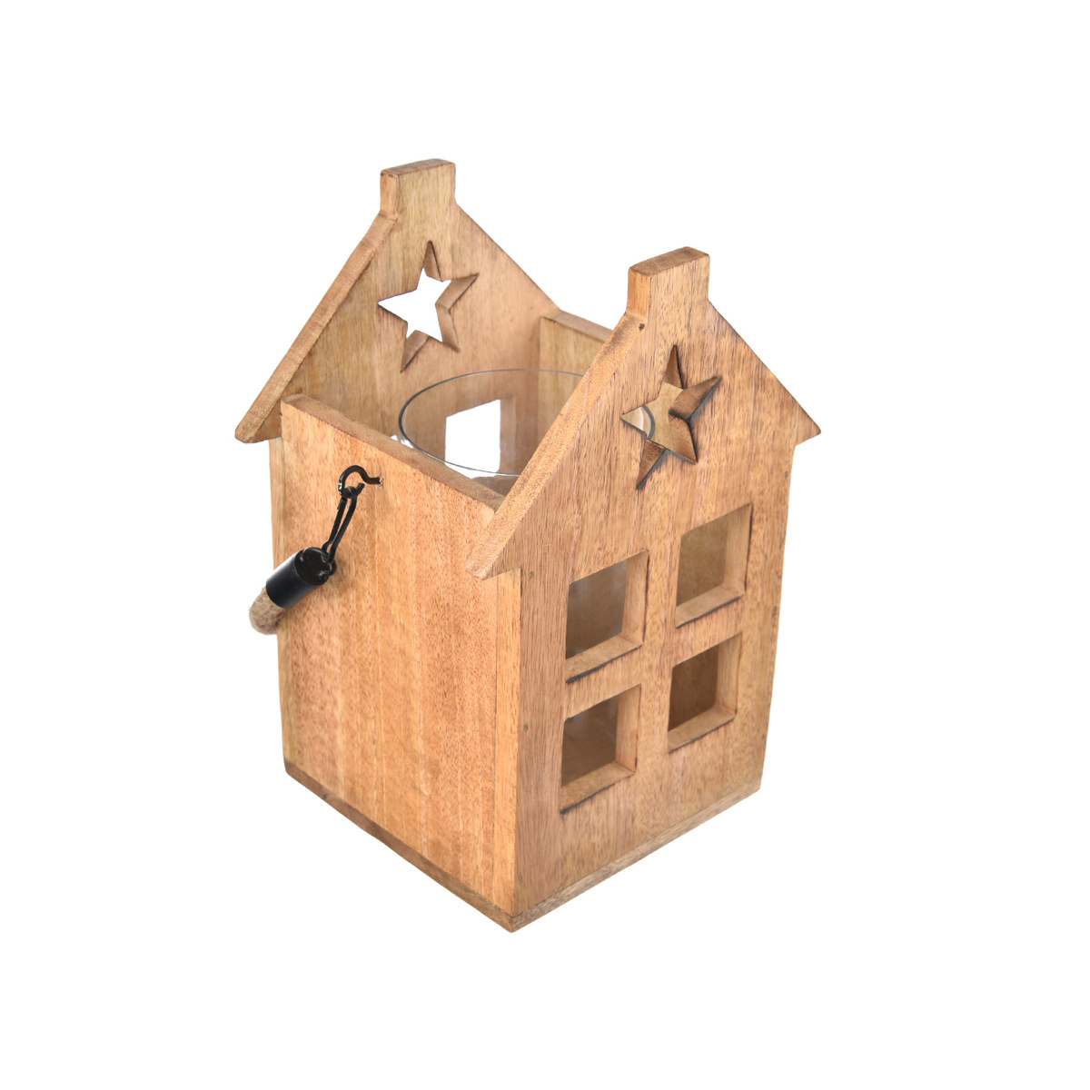 4Home Lampáš z mangového dreva Shining Star, 18 x 15 x 25 cm – Obrázok 2