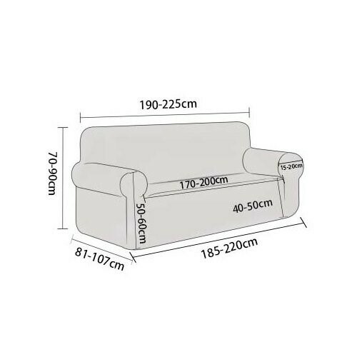4Home Napínací poťah na sedačku Magic clean tmavohnedá, 190 - 230 cm – Obrázok 6