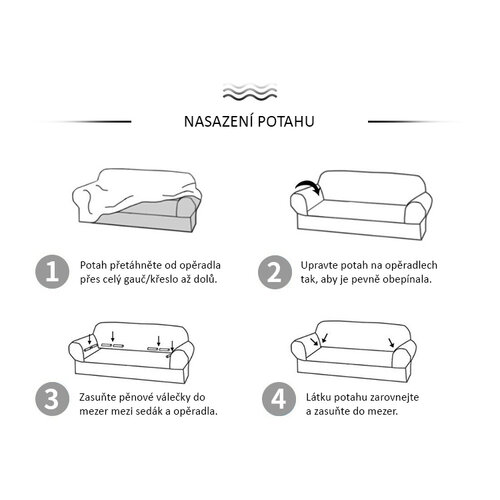 4Home Napínací poťah na sedačku Magic clean tmavohnedá, 190 - 230 cm – Obrázok 7