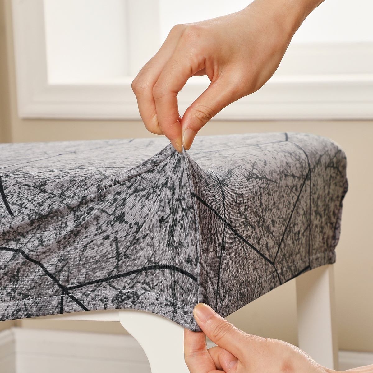 4Home Napínací poťah na stoličku Stone 45 - 50 cm, sada 2 ks – Obrázok 2