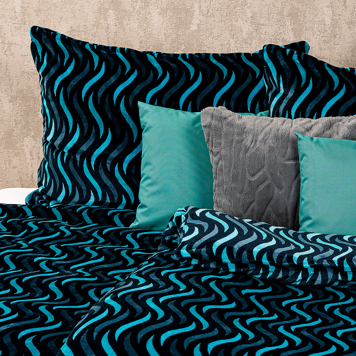 4Home Obliečky Wave mikroflanel, 160 x 200 cm, 70 x 80 cm – Obrázok 3