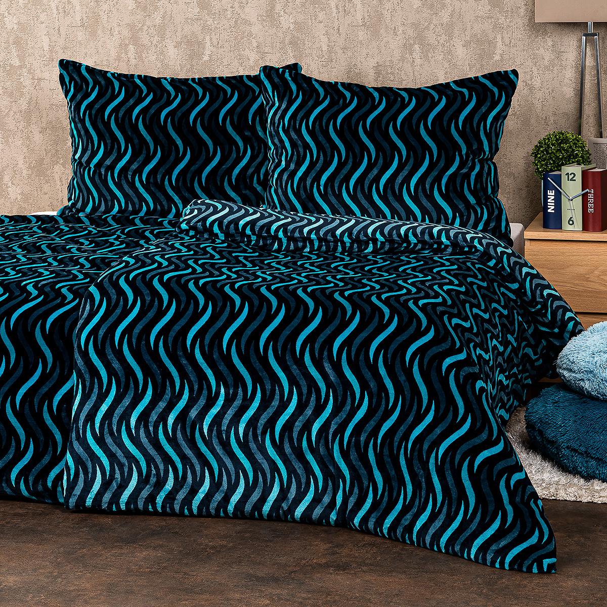4Home Obliečky Wave mikroflanel, 160 x 200 cm, 70 x 80 cm – Obrázok 5