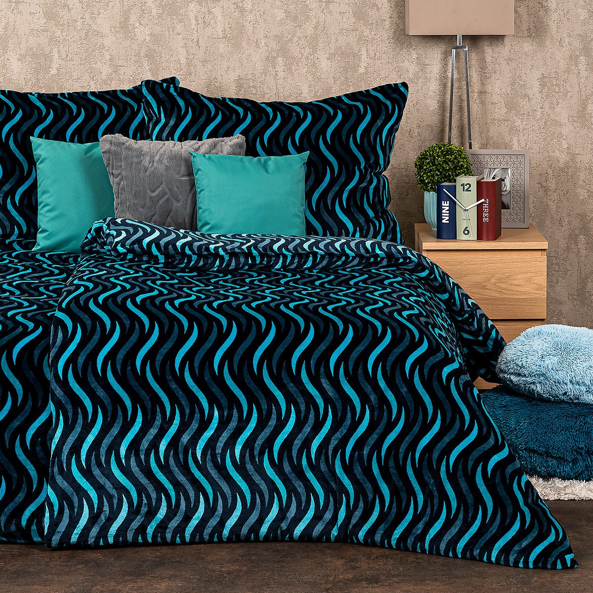 4Home Obliečky Wave mikroflanel, 160 x 200 cm, 70 x 80 cm