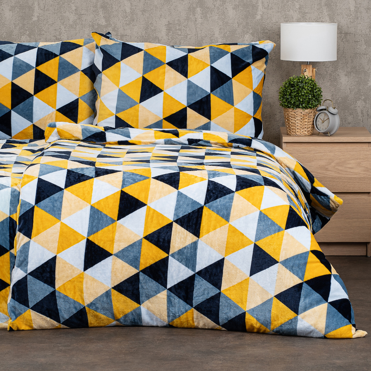 4Home Obliečky mikroflanel Scandi triangle, 160 x 200 cm, 70 x 80 cm – Obrázok 6