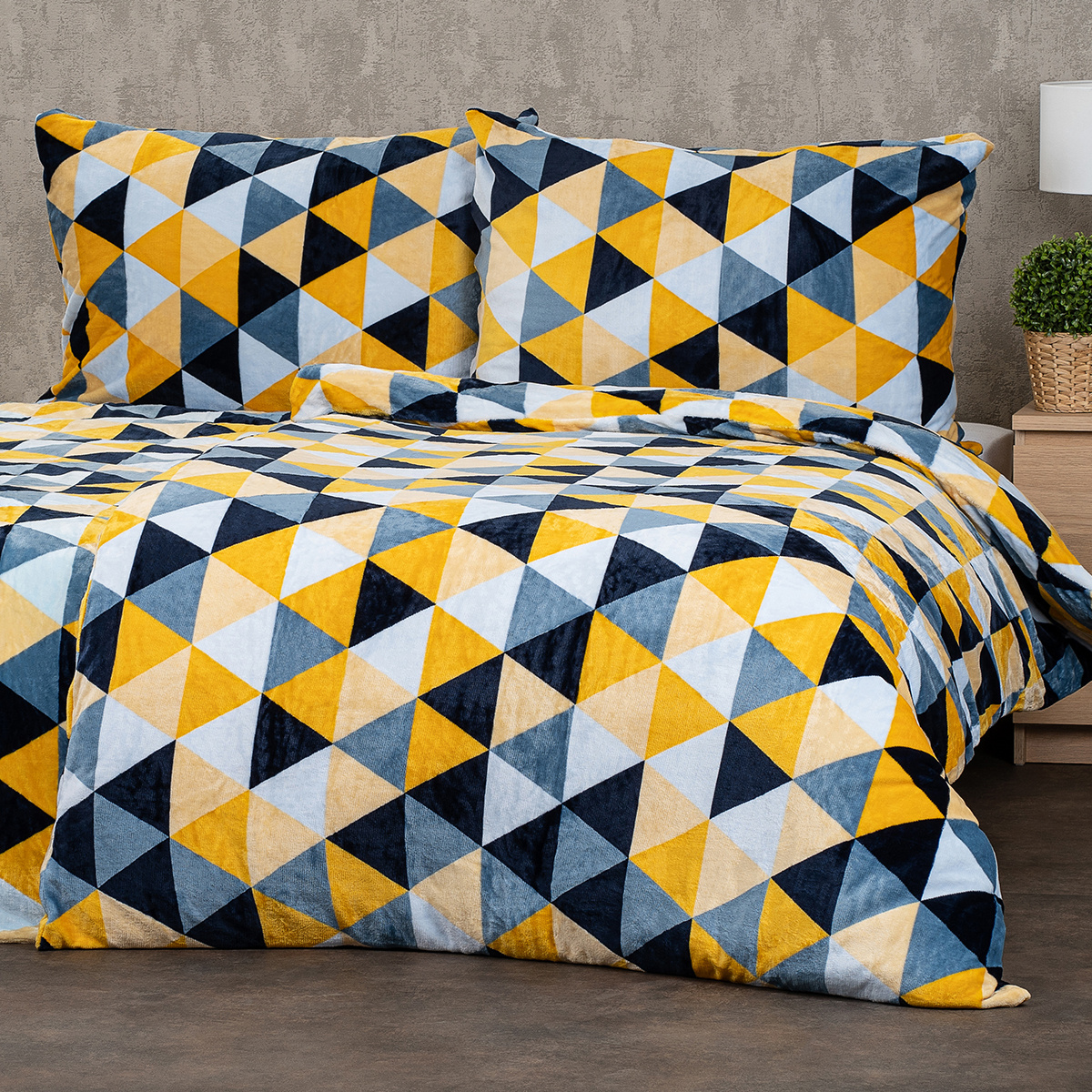 4Home Obliečky mikroflanel Scandi triangle, 160 x 200 cm, 70 x 80 cm – Obrázok 7