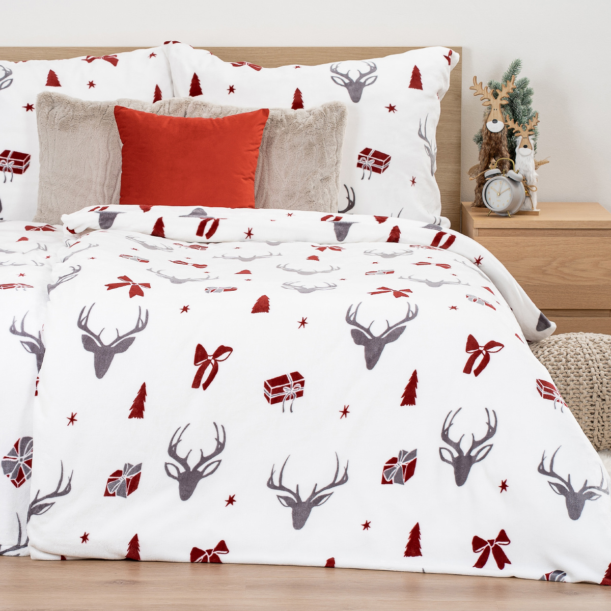 4Home Obliečky mikroflanel Stag & Bows, 140 x 200 cm, 70 x 90 cm