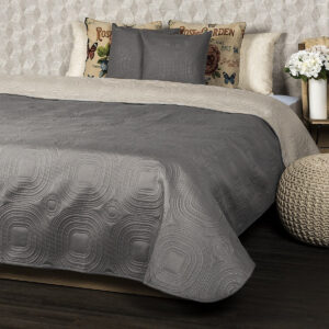 4Home Prehoz na posteľ Doubleface taupe/béžová, 220 x 240 cm, 2x 40 x 40 cm