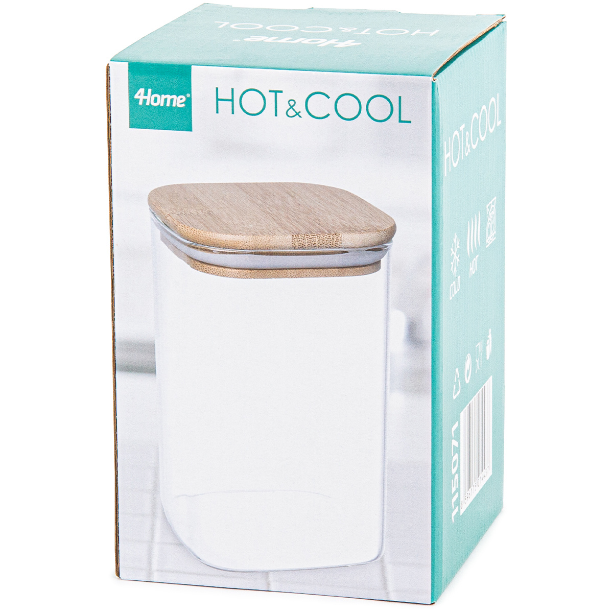 4Home Sklenená dóza na potraviny s vekom Bamboo, 950 ml, 950 ml – Obrázok 6