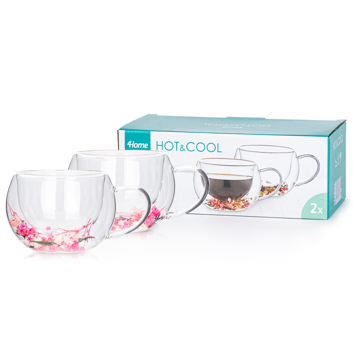 4Home Termo pohár na cappuccino Blossom Hot&Cool, 270 ml, 2 ks – Obrázok 5