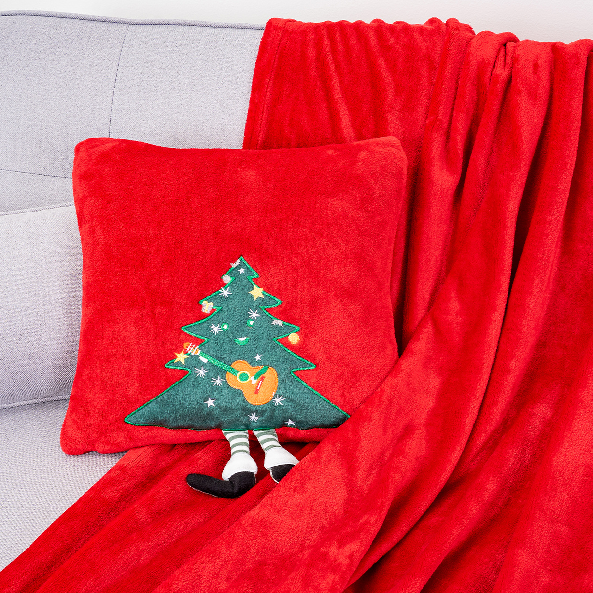 4Home Vianočná obliečka na vankúšik Merry Christmas tree, 40 x 40 cm – Obrázok 3