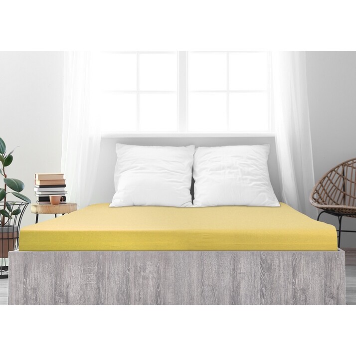 4Home jersey prestieradlo Ideál žltá, 180 x 200 cm