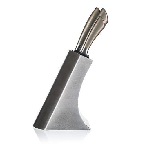 Banquet Sada nožov Metallic Platinum, 5 ks a nerezový stojan – Obrázok 6