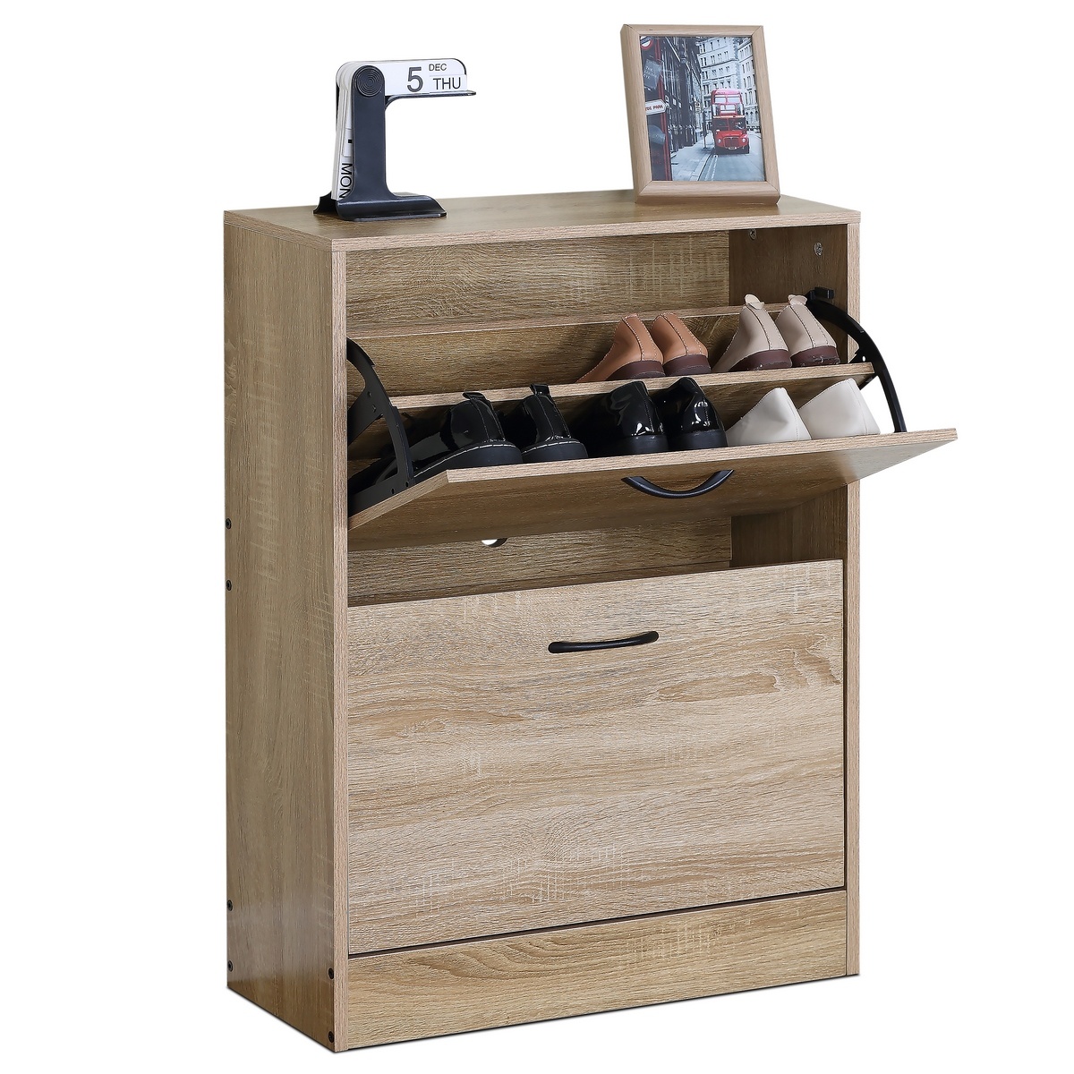 Botník s priehradkami G1014 OAK, dub – Obrázok 2