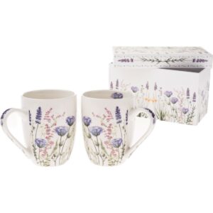 Darčeková súprava 2 porcelánových hrnčekov Letná lúka 350 ml