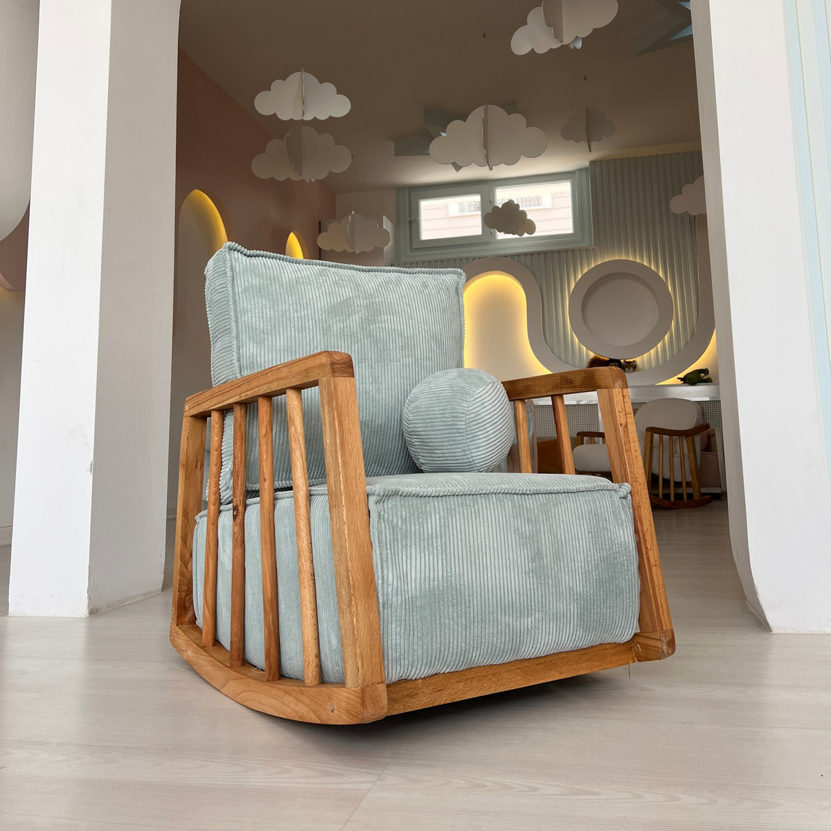 Detské kreslo Sallanan Blue – Obrázok 2