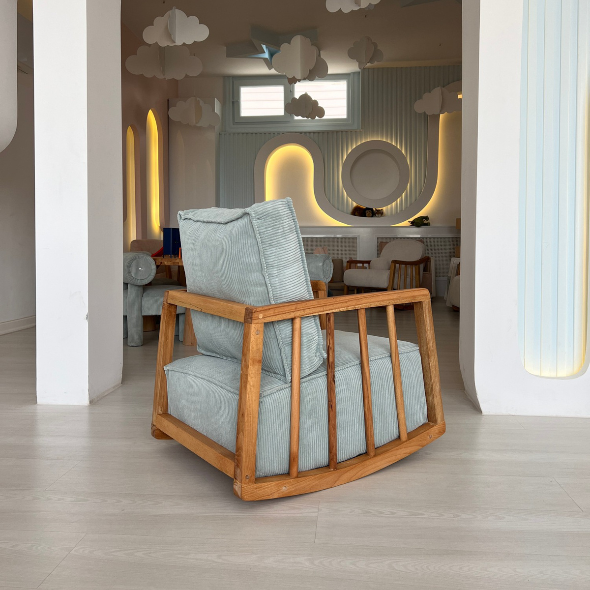 Detské kreslo Sallanan Blue – Obrázok 3