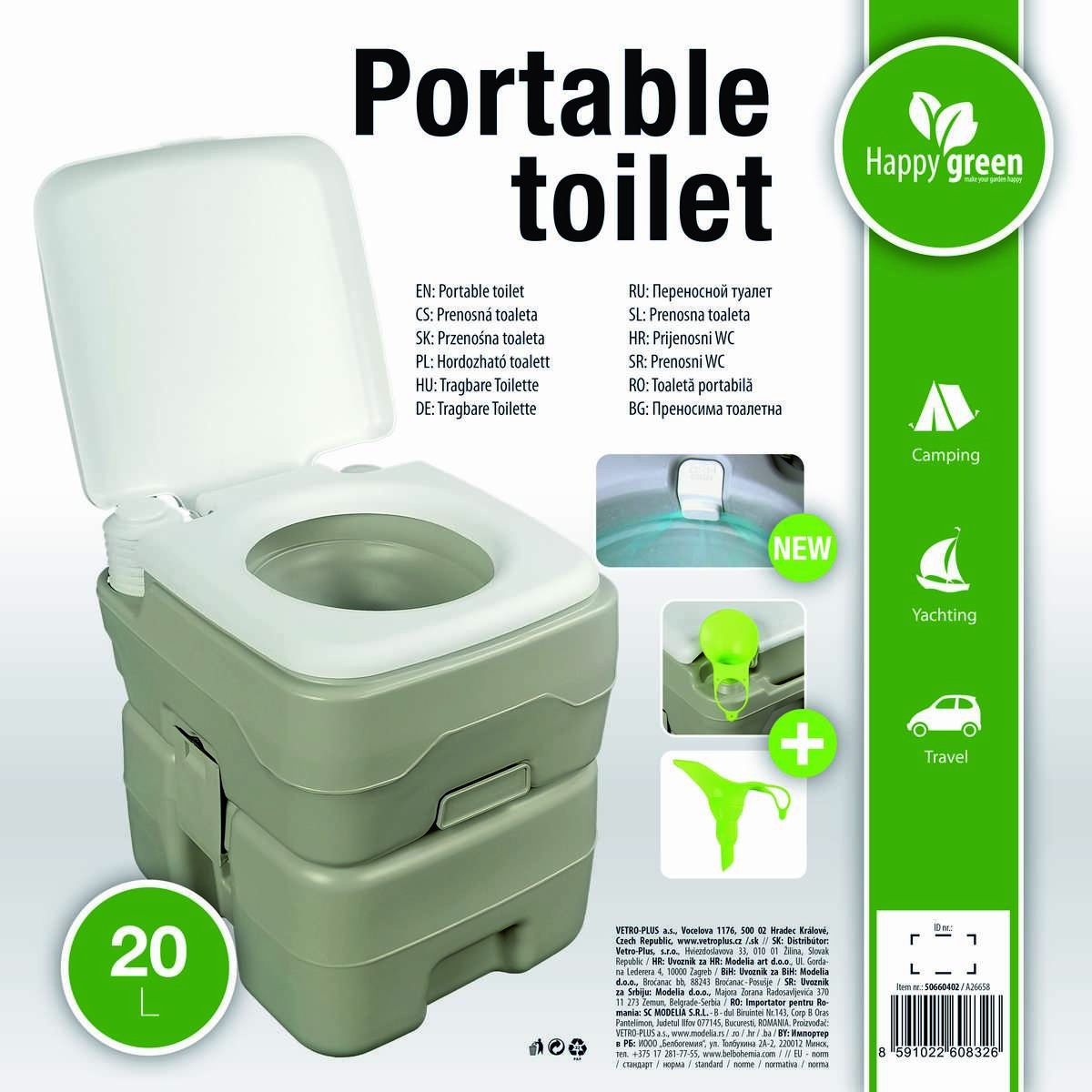 Happy Green Prenosná toaleta 20 l, sivá – Obrázok 18