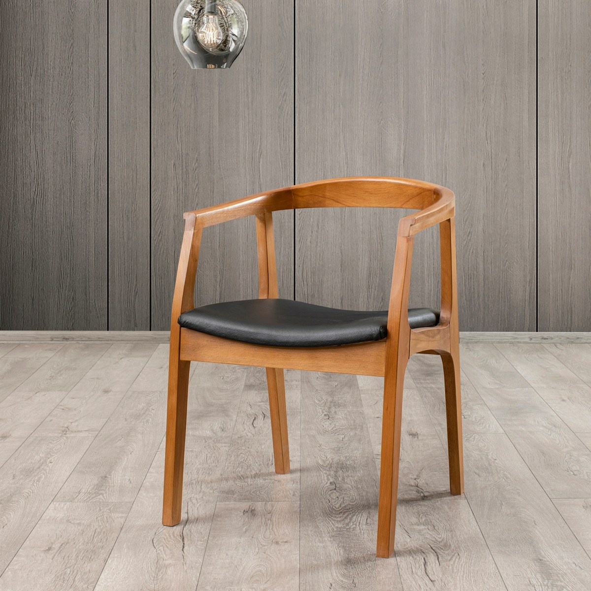 Jedálenská stolička Albero Black and Walnut – Obrázok 5