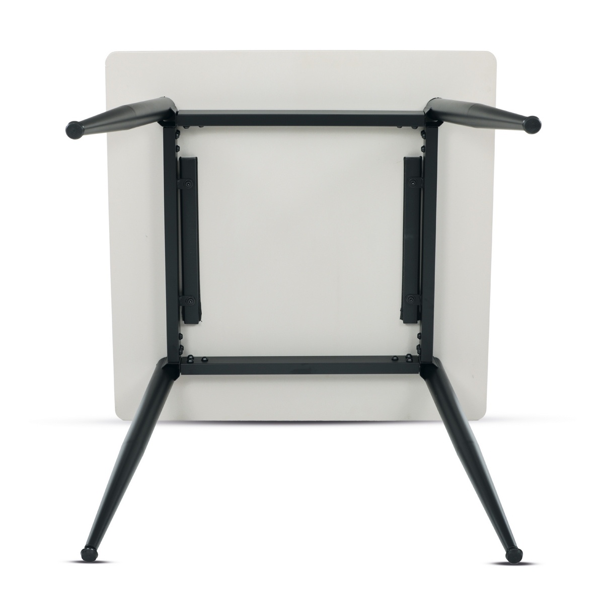 Jedálenský stôl 80 x 80 cm, keramika a mramor,biela – Obrázok 3