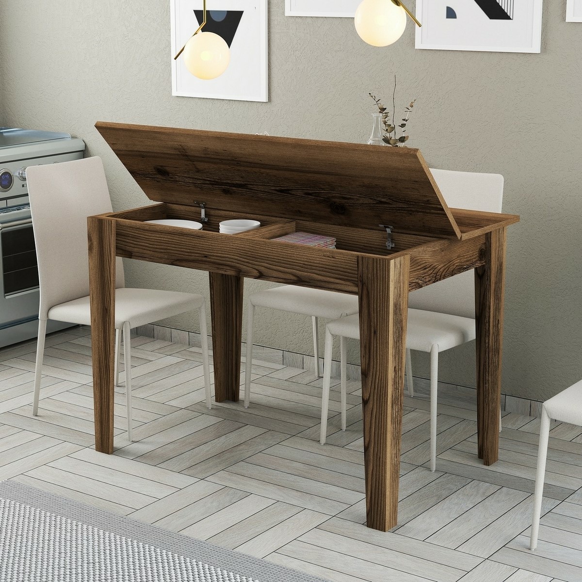 Jedálenský stôl Kiev Walnut – Obrázok 2