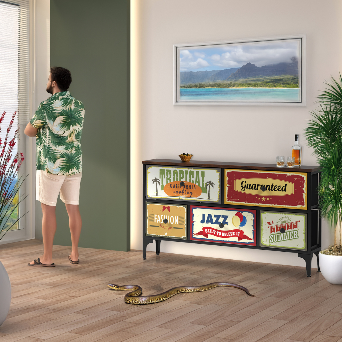 Komoda Vintage, 103 x 30 x 56 cm – Obrázok 9