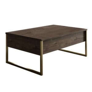 Konferenčný stolík Luxe Walnut and Gold