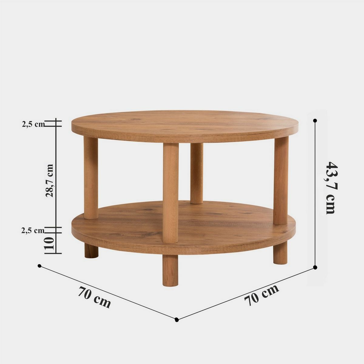 Konferenčný stolík Roby Atlantic Pine – Obrázok 4