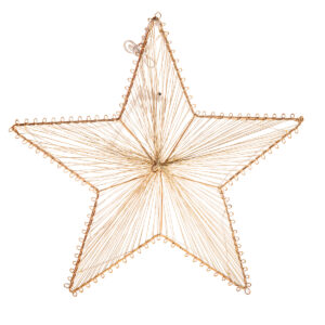 Kovová závesná svietiaca hviezda Golden Glow, 30 x 29 cm, 10 LED