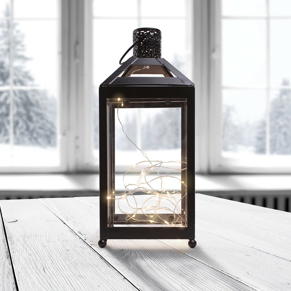 Lampáš do interiéru s LED diódami, 13,5 x 13,5 x 31,8 cm – Obrázok 2