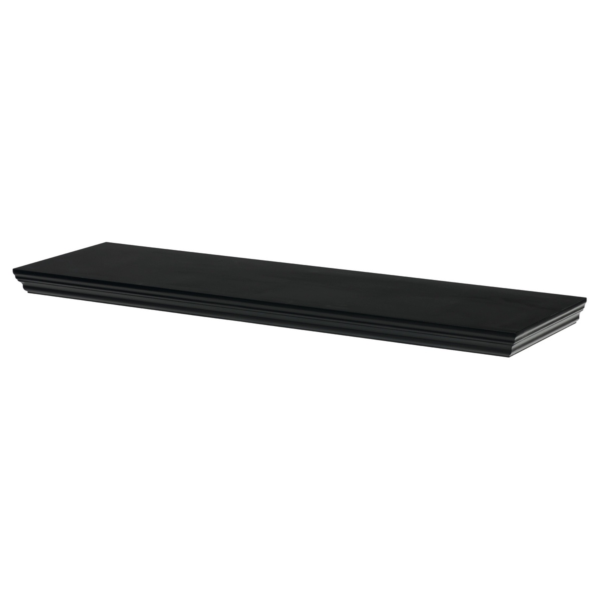 Nástenná polička P-025, matná čierna, 80 cm