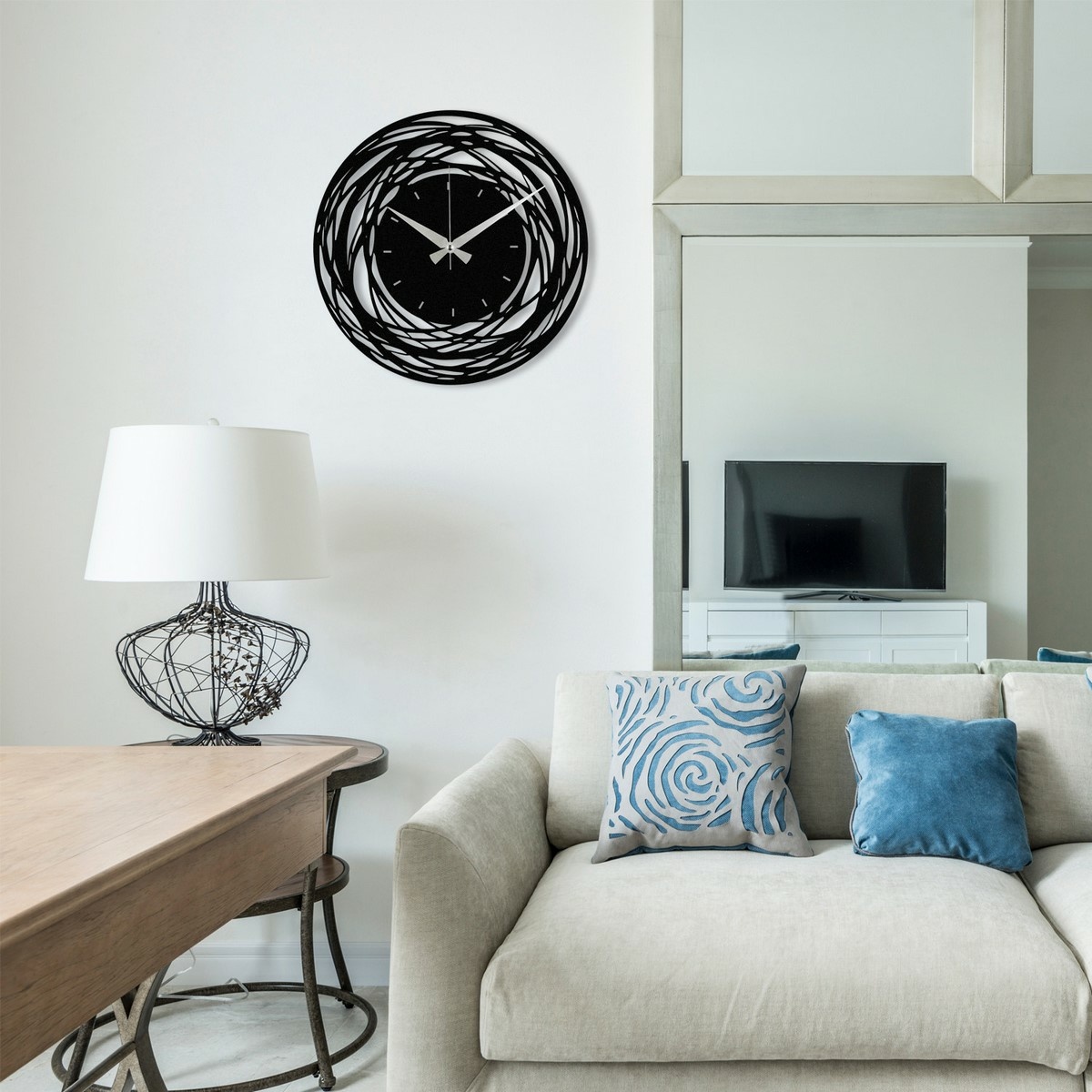 Nástenné hodiny Black Nest S022 , 48 x 48 cm – Obrázok 2