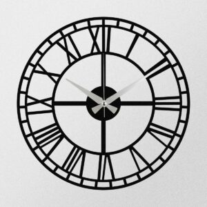 Nástenné hodiny Enzoclock – S002 Black, 48 x 48 cm