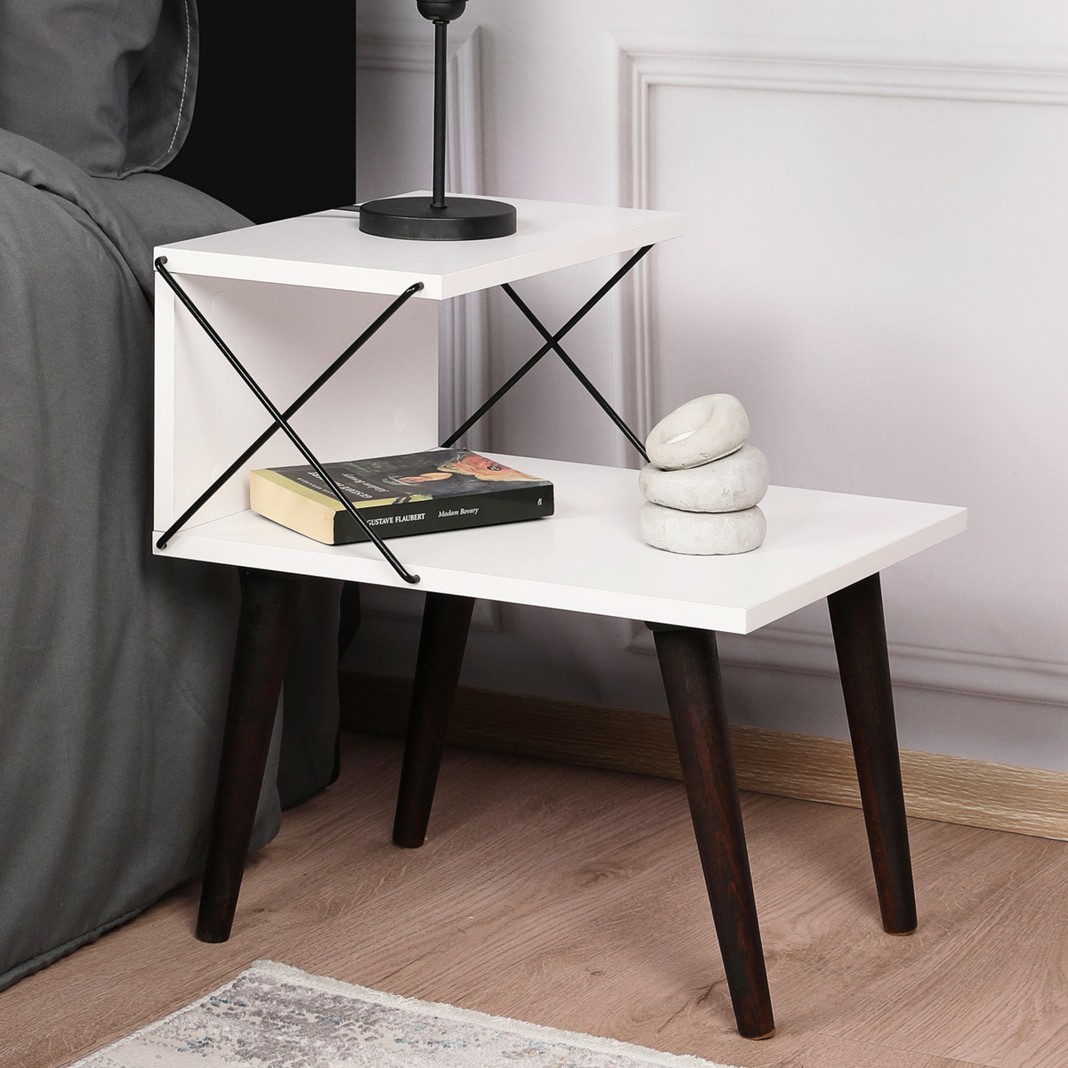 Nočný stolík Cross White – Obrázok 5