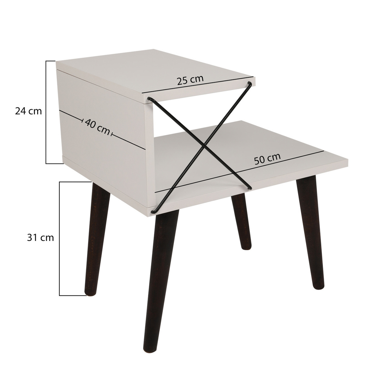 Nočný stolík Cross White – Obrázok 8