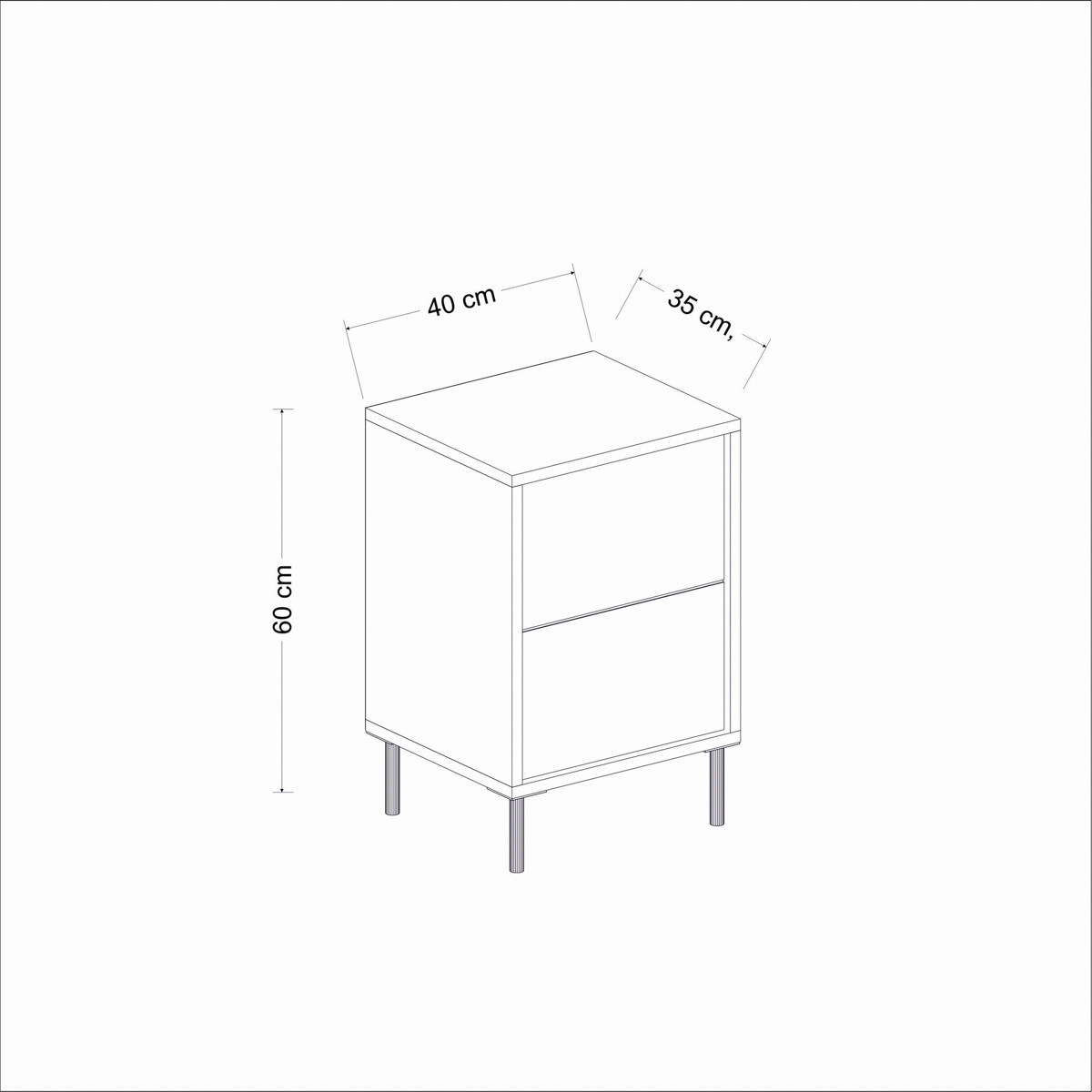 Nočný stolík Imaj Marble White – Obrázok 5