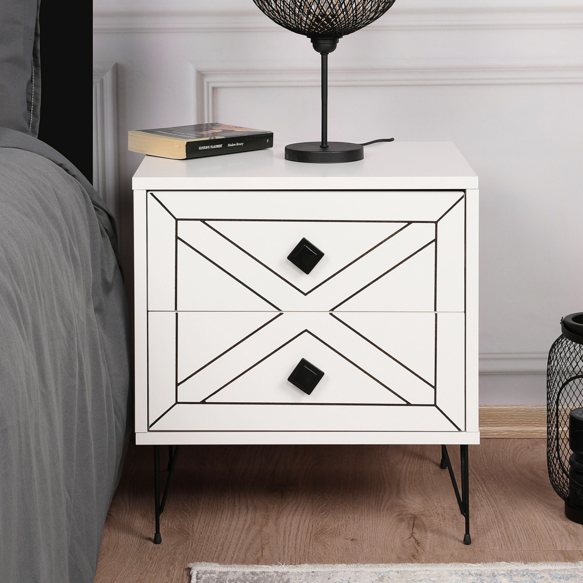 Nočný stolík Luna White – Obrázok 5