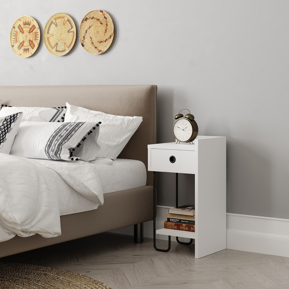 Nočný stolík Sirius Right White – Obrázok 4