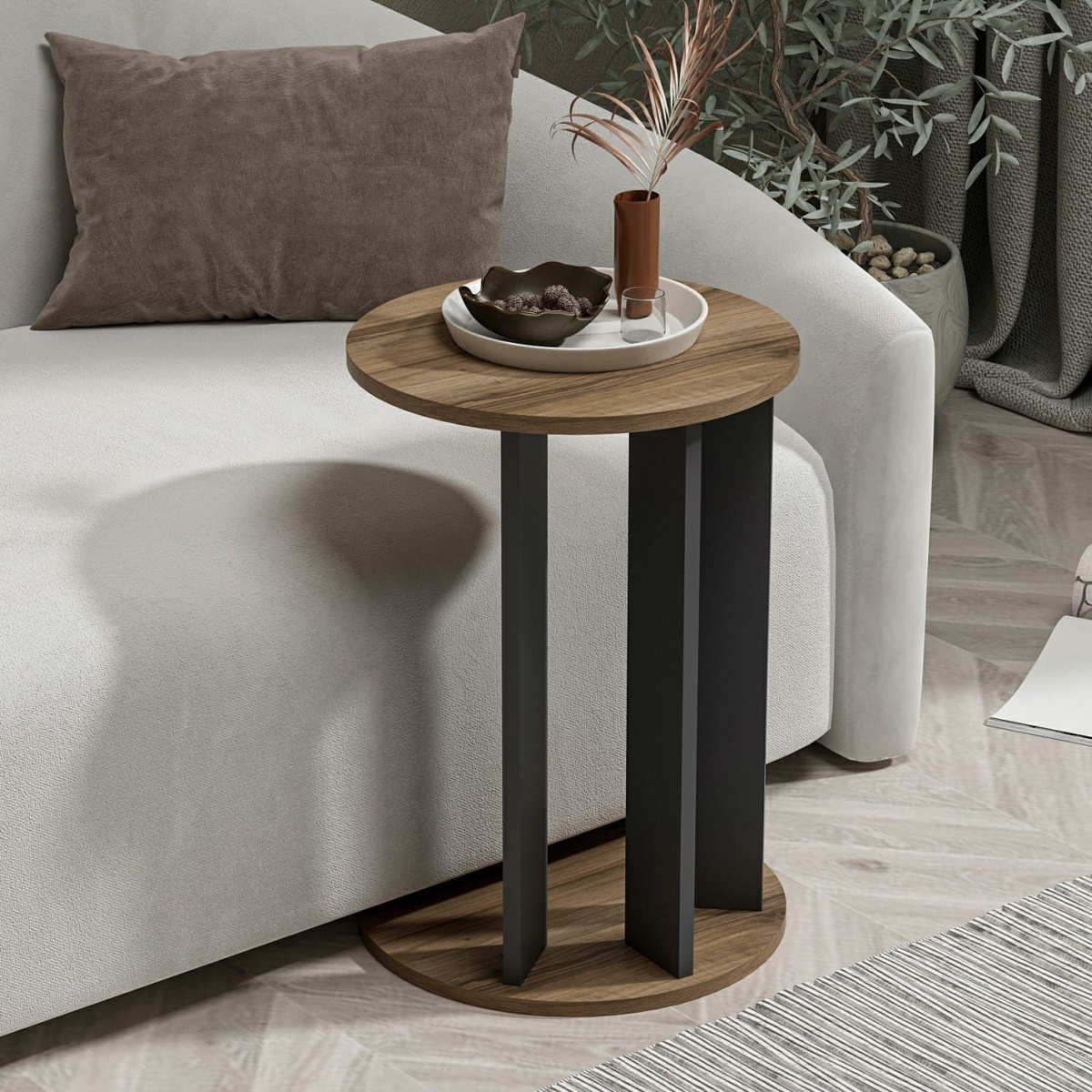 Odkladací stolík Ema Walnut – Obrázok 3