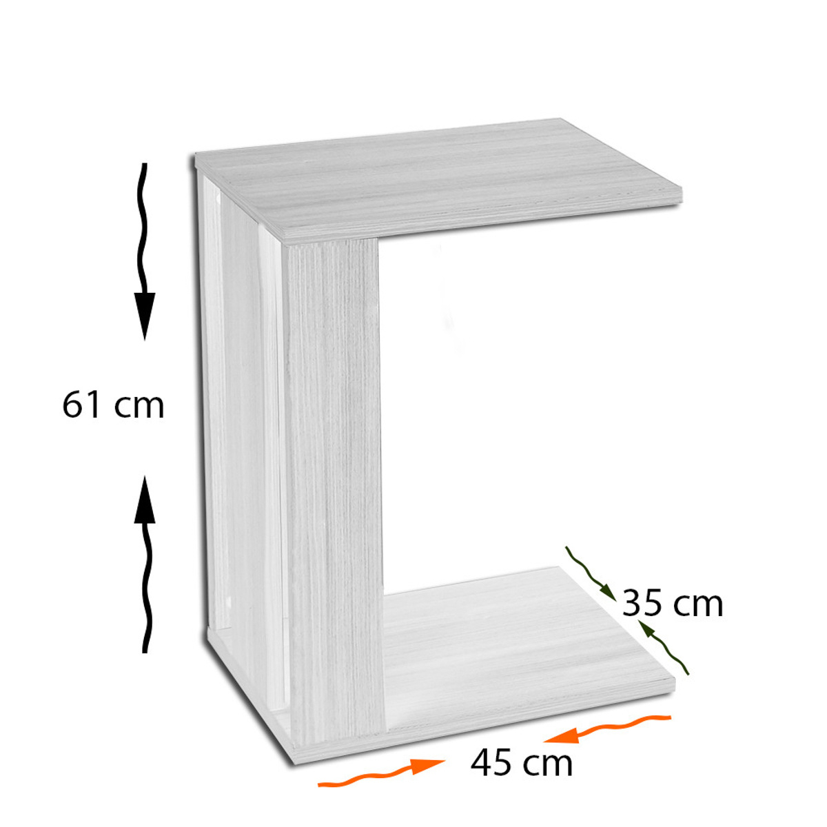 Odkladací stolík Single Walnut – Obrázok 4