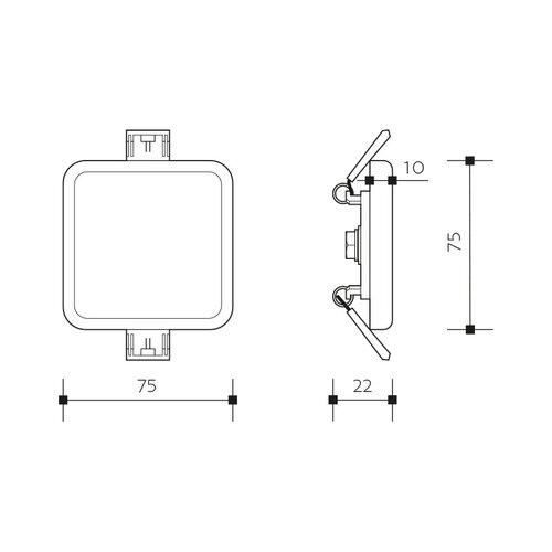 Panlux PN14300010 Podhľadové LED svietidlo Downlight Square 6 W, prírodná biela – Obrázok 2